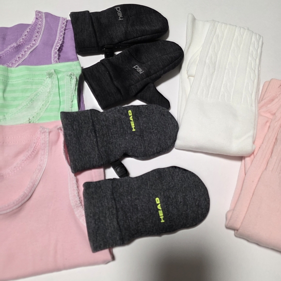 2T-3T Toddler Girls' Vests, Mittens And Tights Bundle - Picture 4 of 10